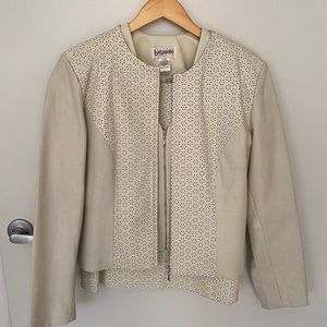 3pc genuine leather woman's suit